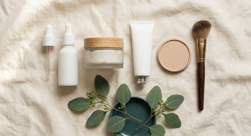 Sélection de soins et de produits de maquillage